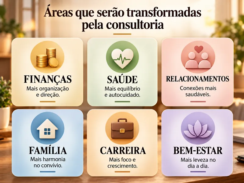 Benefícios, processo e experiência: áudio personalizado de 15 a 20 minutos